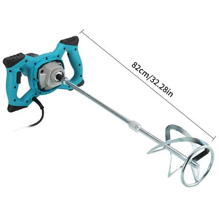 2100W Handheld Paddle Mixer 6-Speed Electric Stirrer Drill for Cement Mortar Paint Plaster Mixing
