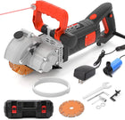 Tagliapareti Elettrico 4800W Macchina per Scanalature in Calcestruzzo 133mm con Guida Laser 220V/50Hz