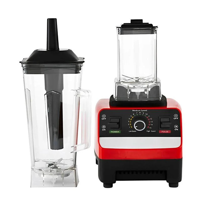 2000W Commercial Blender with Glass Pitcher for Smoothies and Food Processing Heavy Duty Mixer