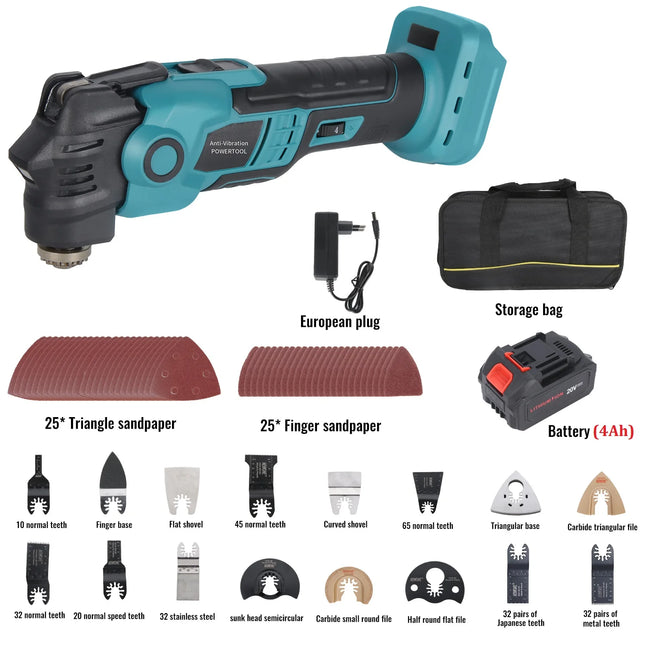 18V Cordless Oscillating Multi Tool Kit with Brushless Motor 6-Speed Variable Cutting and Sanding