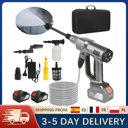 3500W Cordless High Pressure Car Washer Gun, 18V Brushless Electric Portable Power Cleaning Sprayer