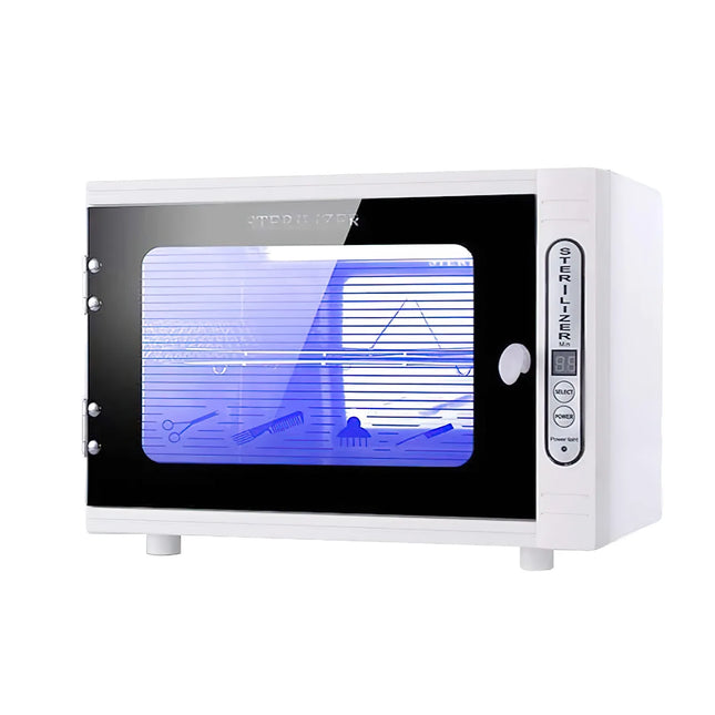12L Stainless Steel UV Light Sterilizer Cabinet for Salon Manicure and Spa Beauty Tool Disinfection