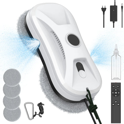 Robot Nettoyeur de Vitres Intelligent Automatique avec Puissance d’Aspiration 2700Pa et Réservoir d’Eau de 60ml pour Surfaces en Verre