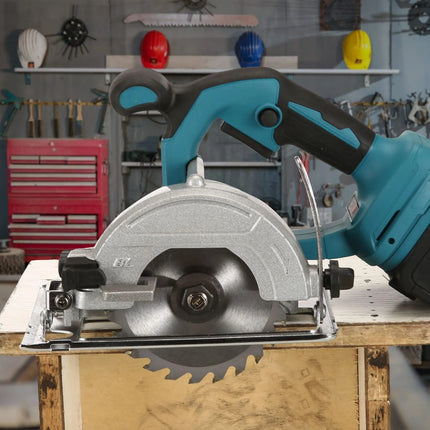 18V kabellose 5-Zoll bürstenlose Kreissäge, 125mm Holzbearbeitungswerkzeug mit verstellbarem 0-45° Gehrungsschnitt