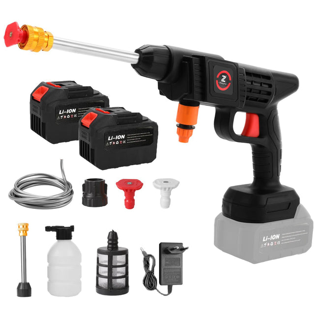 Cordless High Pressure Washer Gun 200W 50Bar 21V Portable Car Cleaner Compatible with Makita Batteries