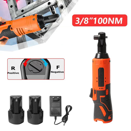 Clé à cliquet sans fil 3/8 pouce 18V Outil rechargeable pour réparation automobile Couple élevé 100N.m