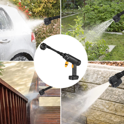 Portable 18V Cordless High Pressure Washer Gun for Car Cleaning and Garden Watering, 30000 RPM 60BAR