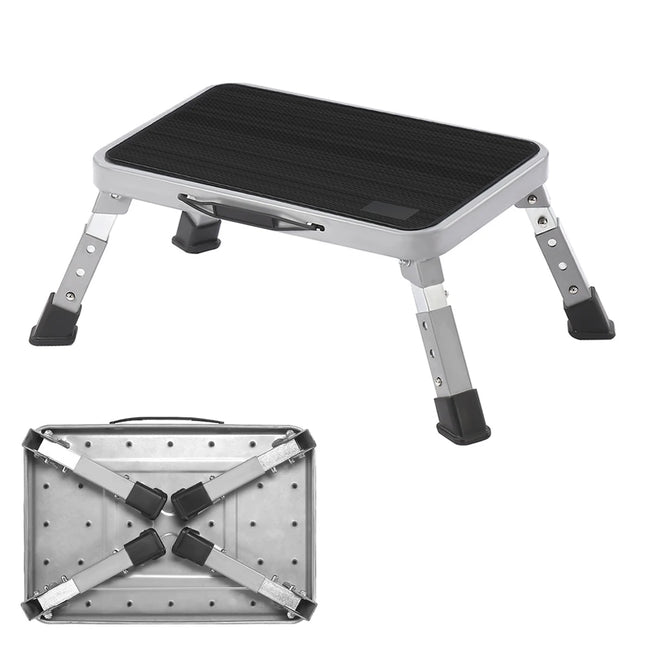 Heavy Duty Folding Step Stool 150kg Capacity Adjustable Steel Ladder for Kitchen Home Bathroom Use