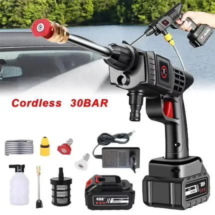 Pistola per idropulitrice portatile senza fili 21V, pulitore ad alta pressione 70BAR per lavaggio auto e pulizie domestiche