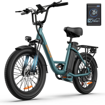 1000W Fat Tire Electric Bike with 48V 13Ah Removable Battery and 7-Speed Gears for Adult Commuting