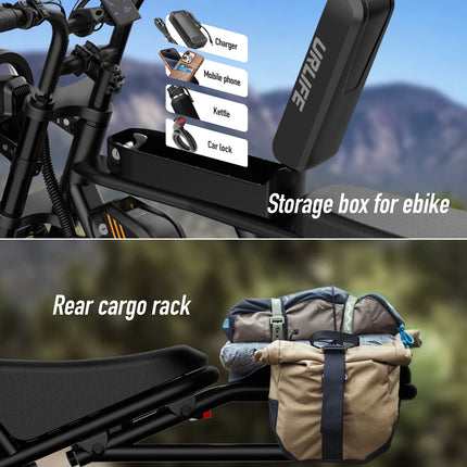 1500W Elektrisches Mountainbike 48V 15,6Ah Akku 20x4 Zoll Fat Tires Langstrecken Offroad E-Bike