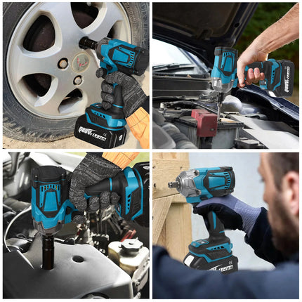 Chiave a impulsi brushless senza fili 1200N.m con attacco da 1/2 pollice 18V utensile per sistemi batteria Makita