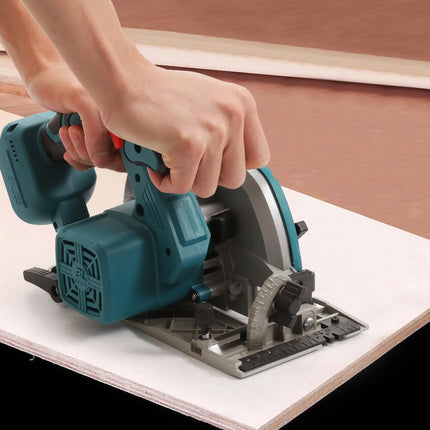 165mm Bürstenlose Kabellose Kreissäge, 18V Akku-betriebenes Holzschneidegerät Makita-kompatibel