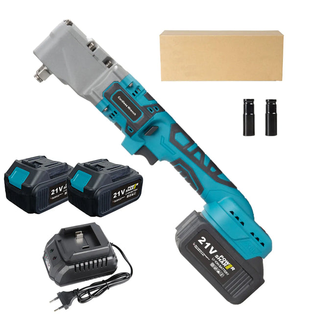 300N·m Brushless Cordless Right Angle Ratchet Wrench 18V Power Tool for Automotive Mechanical Repair