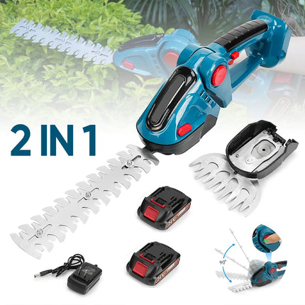 2-in-1 Akku-Heckenschere und Grasschere, 18V Handgeführtes Gartenschneidewerkzeug für Makita Akkus
