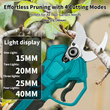 18V Kabellose elektrische Gartenschere mit 40mm bürstenlosem Motor für effizientes Baumschneiden