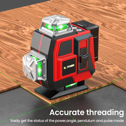 16-Linien 360-Grad Selbstnivellierender Grüner Laser mit Stativ-Set für präzise Bauarbeiten