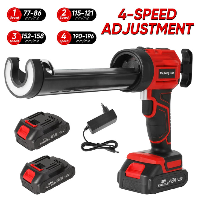 20V Akku-Kartuschenpistole mit 4 variablen Geschwindigkeiten für 300ml Kartuschen und Dichtstoffkleber