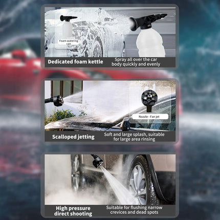 Lavadora a presión portátil inalámbrica de 21V con boquilla 6 en 1 para limpieza de autos y mantenimiento del hogar