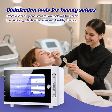 12L UV-Licht Sterilisationsschrank aus Edelstahl für Salon Maniküre und Spa Beauty-Tool-Desinfektion