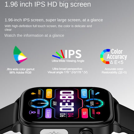 Smart Watch with Bluetooth Calling, ECG Monitor, Non-invasive Blood Glucose and Oxygen Tracking