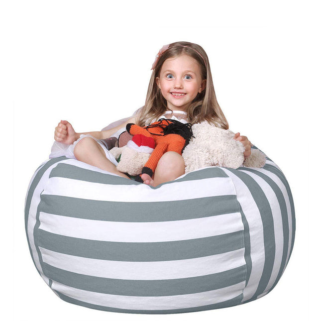 Soft Cotton Canvas Beanbag Chair and Plush Toy Set for Comfortable Kids Playroom Lounge Time