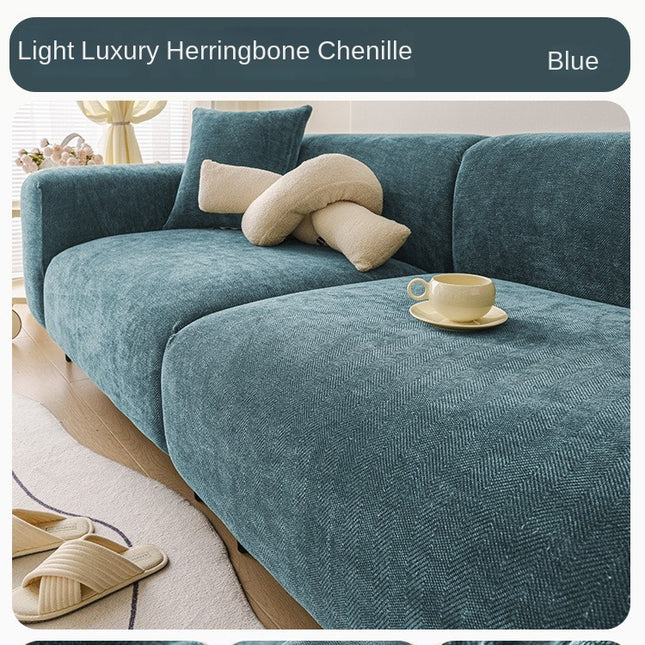 All-Inclusive Anti-Slip Sofa Cover Pet Friendly Scratch Resistant Furniture Protector Beige