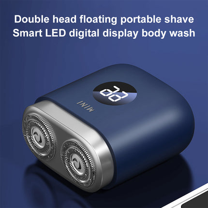 Portable Electric Steel Beard Shaver USB Rechargeable Compact Mini Razor for Men Travel Use