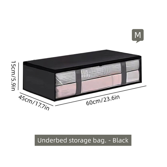 Large Capacity Under-Bed Storage Bag Foldable Organizer for Comforters Clothing and Bedding 75L
