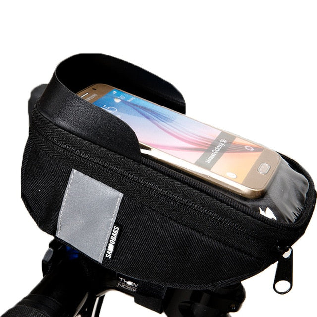 Waterproof Cycling Bicycle Head Tube Handlebar Cell Mobile Phone Bag Touchscreen Holder Case