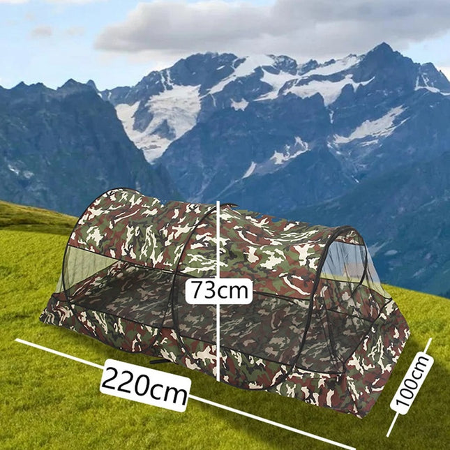 Portable Folding Mosquito Net Tent with Zipper for Outdoor Camping and Single Bed Sleep Safety