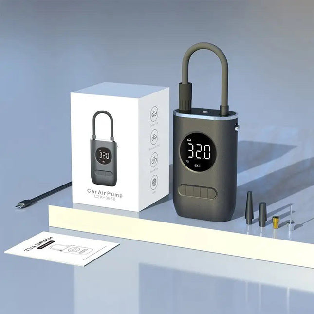 Portable Wireless Electric Tire Inflator Pump for Car and Bicycle Compact Handheld Air Compressor