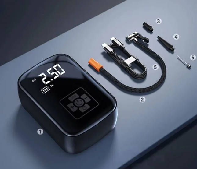 Portable Wireless Tire Inflator High Pressure Air Pump for Car Tires and Household Use Compact