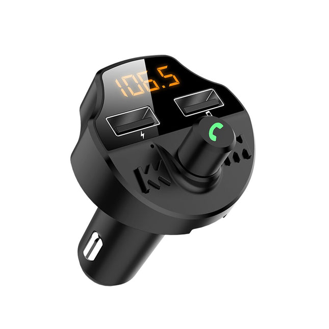Bluetooth 5.0 FM Transmitter Car MP3 Player Adapter with Dual USB Charging and Hands-Free Calling