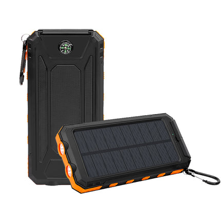 20000mAh Ultra Thin Solar Power Bank with Built-in Compass Waterproof Shockproof Portable Charger