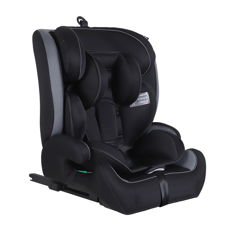 GiftedBaby HC02S Universal ISOFIX Car Seat 76–150 cm ECE R129 i-Size 5-Point Safety System Adjustable Headrest Insert Cushion Removable and Washable Cover Colors Black/Black+Grey