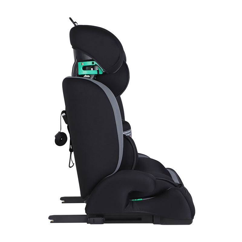 GiftedBaby HC02S Universal ISOFIX Car Seat 76–150 cm ECE R129 i-Size 5-Point Safety System Adjustable Headrest Insert Cushion Removable and Washable Cover Colors Black/Black+Grey
