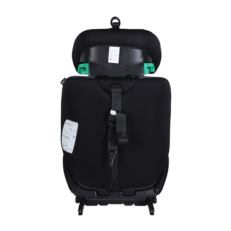 GiftedBaby HC02S Universal ISOFIX Car Seat 76–150 cm ECE R129 i-Size 5-Point Safety System Adjustable Headrest Insert Cushion Removable and Washable Cover Colors Black/Black+Grey