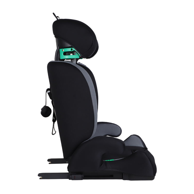 GiftedBaby HC02S Universal ISOFIX Car Seat 76–150 cm ECE R129 i-Size 5-Point Safety System Adjustable Headrest Insert Cushion Removable and Washable Cover Colors Black/Black+Grey