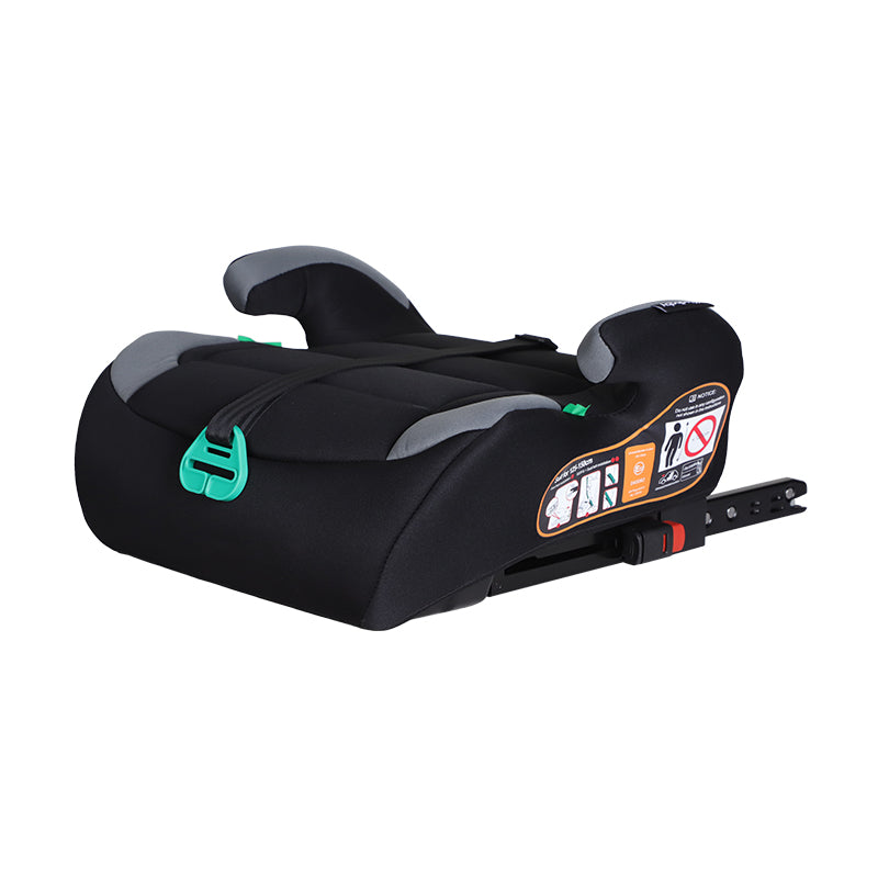 GiftedBaby HF06 Universal ISOFIX Car Booster Seat ECE R129 i-Size for Children 125–150 cm Safety Comfort Travel Ergonomic Lightweight Design Removable and Washable Cover Colors Black/Black+Grey