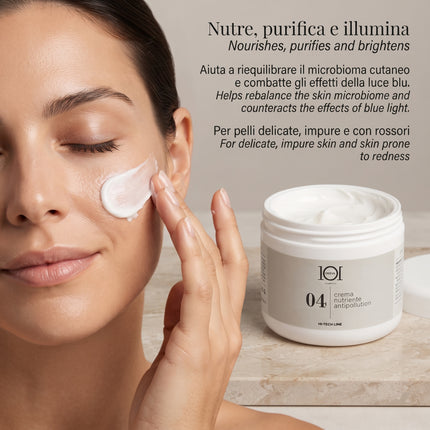 101 Cosmetica Professional Nourishing Anti-Pollution Face Cream Made in Italy – Hi-Tech Line 250 ml