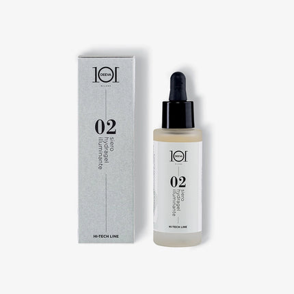 101 Cosmetica Siero gel idratante illuminante 30ml Hi-Tech 02 – Made in Italy