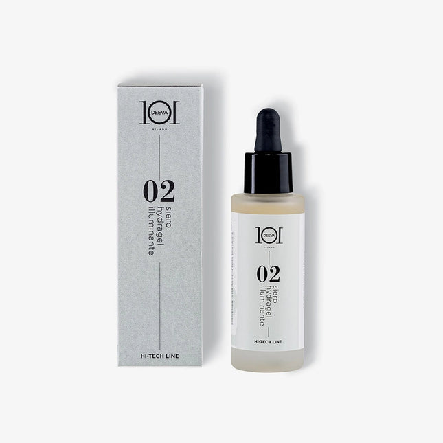 101 Cosmetica Siero gel idratante illuminante 30ml Hi-Tech 02 – Made in Italy