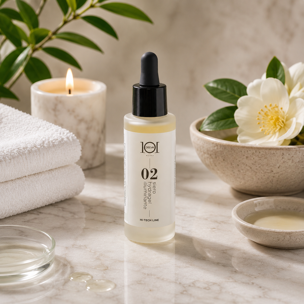 101 Cosmetica Aufhellendes Hydragel-Gesichtsserum gegen Umweltverschmutzung Made in Italy – Hi-Tech Line 30 ml
