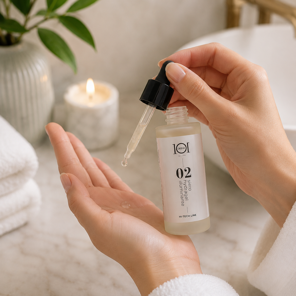 101 Cosmetica Illuminating Hydragel Anti-Pollution Face Serum Made in Italy – Hi-Tech Line 30 ml