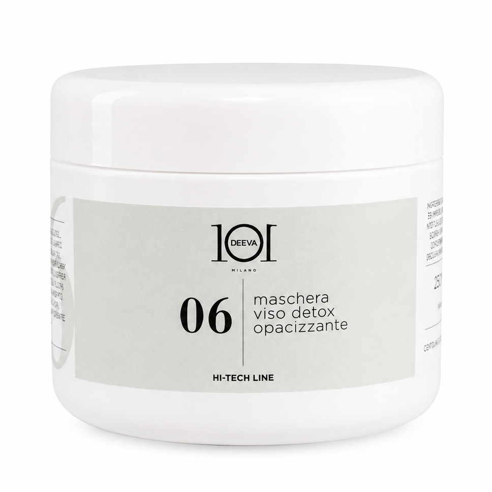 101 Cosmetica Detox Mattifying Face Mask for Combination and Impure Skin Made in Italy – Hi-Tech Line 250 ml