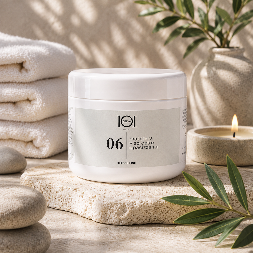 101 Cosmetica Detox Mattifying Face Mask for Combination and Impure Skin Made in Italy – Hi-Tech Line 250 ml