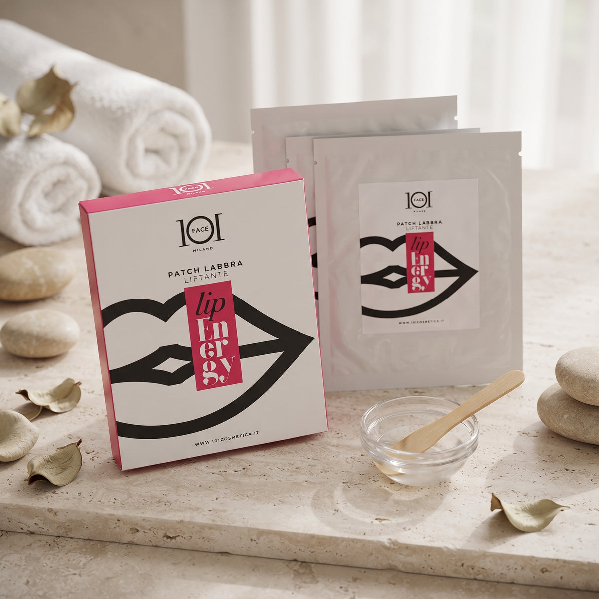 101 Cosmetica Lifting Lip Patch Made in Italy – Lip Energy Line Pack of 3 Patches 5 ml Each