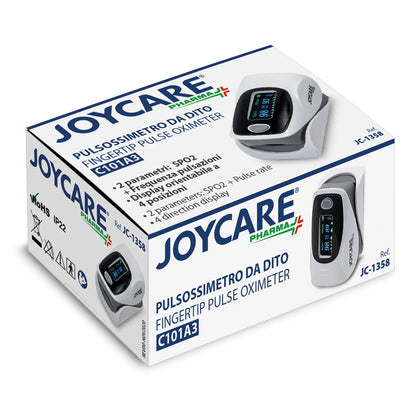 Pulsossimetro Saturimetro da dito, Pratico da viaggio, JOYCARE® 1358