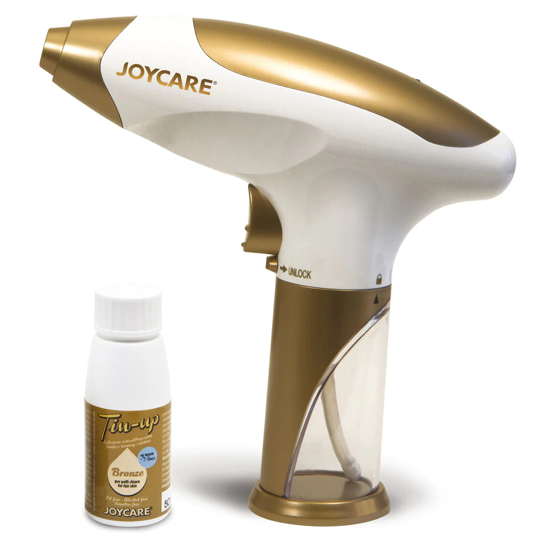 Sistema di abbronzatura spray con soluzione inclusa, JOYCARE® "Tin-up"